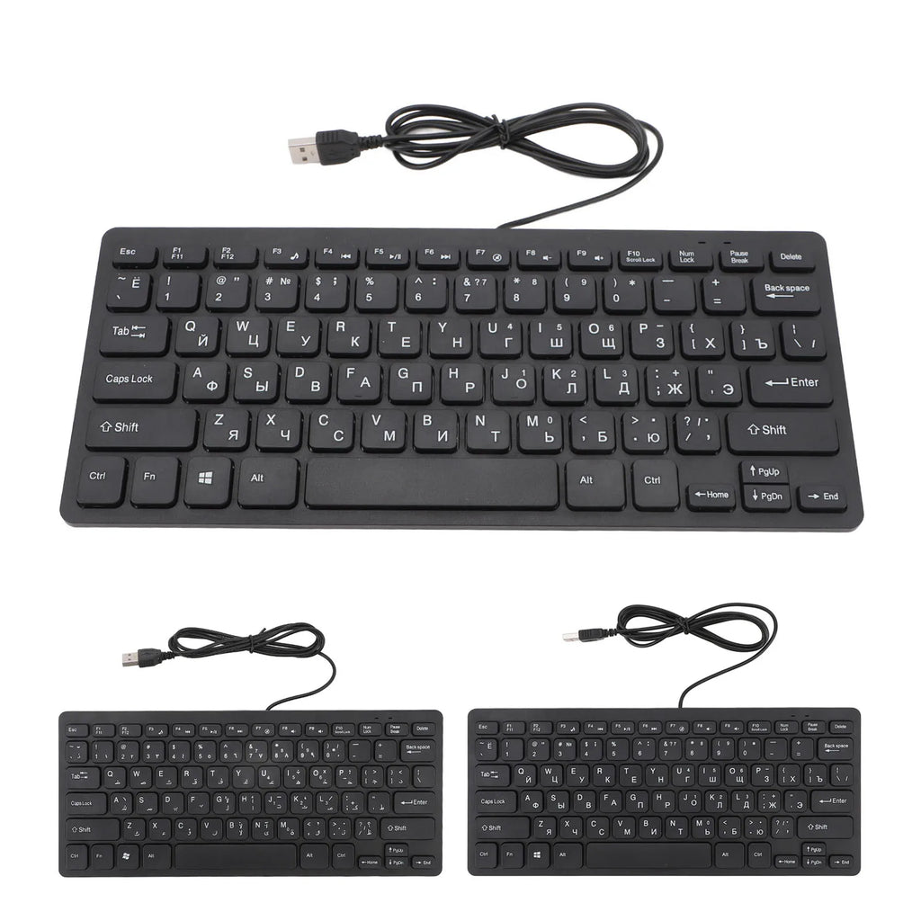 Teclado Compacto USB de 78 Teclas Ergonómico