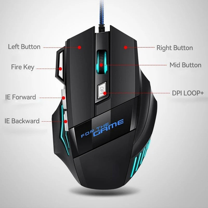 DIXSG USB Gaming Mouse | Mouse Gamer LED