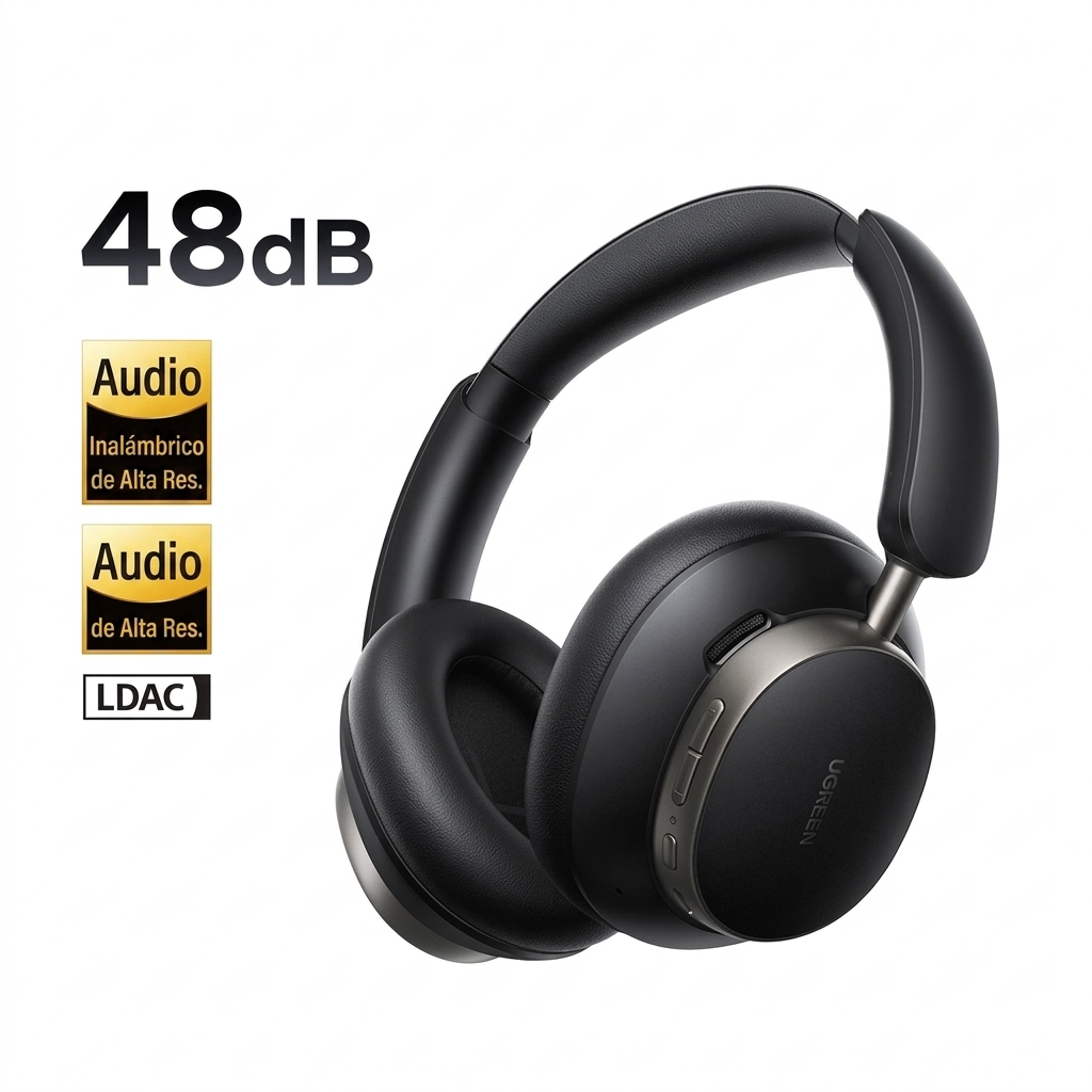Audífonos Bluetooth UGREEN Studio Pro con Cancelación Activa de Ruido