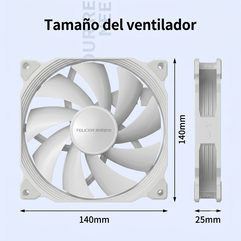Ventilador ID-COOLING WF-14025-XT ARGB de 140 mm para PC
