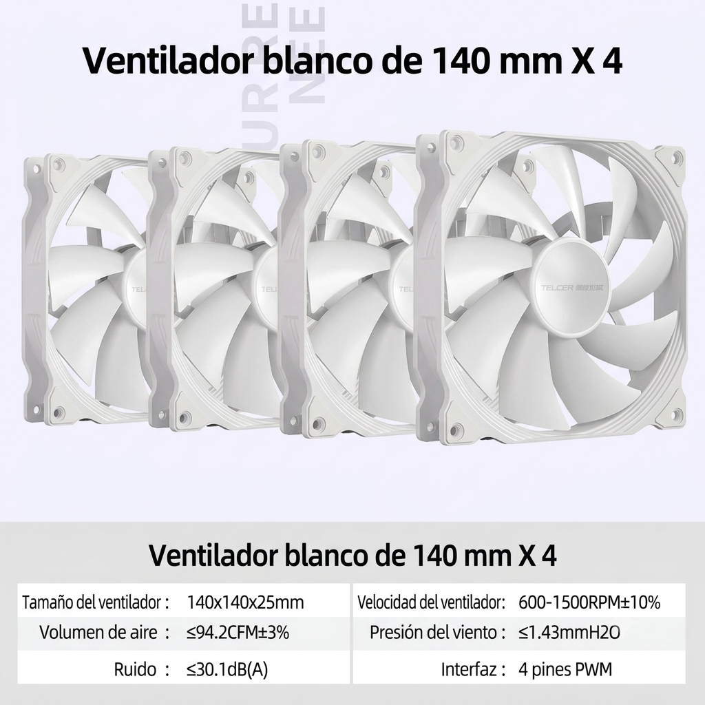 Ventilador ID-COOLING WF-14025-XT ARGB de 140 mm para PC